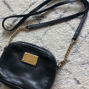 Michael Kors black leather crossbody